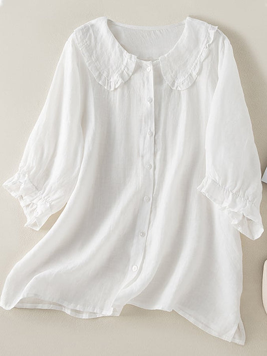 Image of Kelsey | Women's Ruffle Collar Blouse
