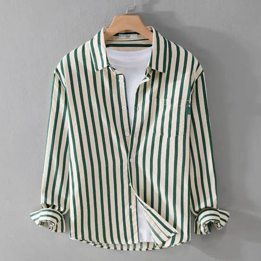 Image of Marc | Men's Long Sleeve Striped Shirt