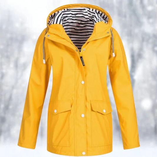 Image of Margaret | Women's Hooded Button-Front Raincoat