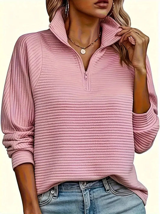 Image of Michaela | Women's Half Zip Funnel Neck Sweater