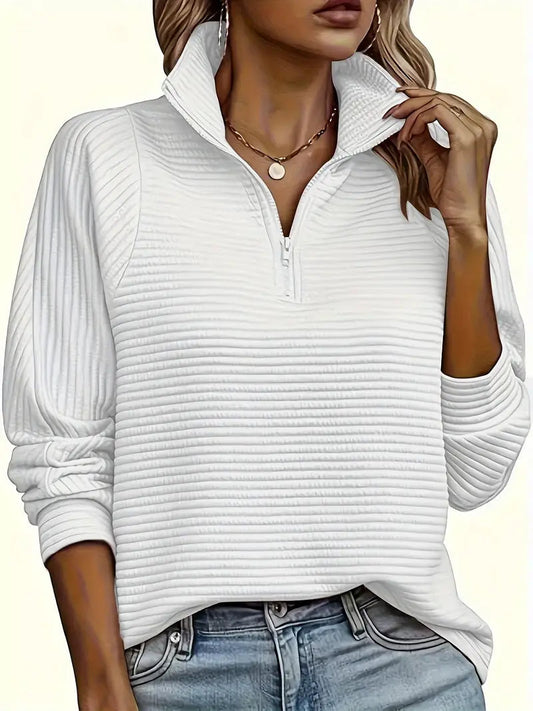 Image of Michaela | Women's Half Zip Funnel Neck Sweater