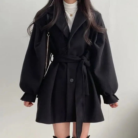 Image of Nicole | Women's Belted Wrap Mini Coat