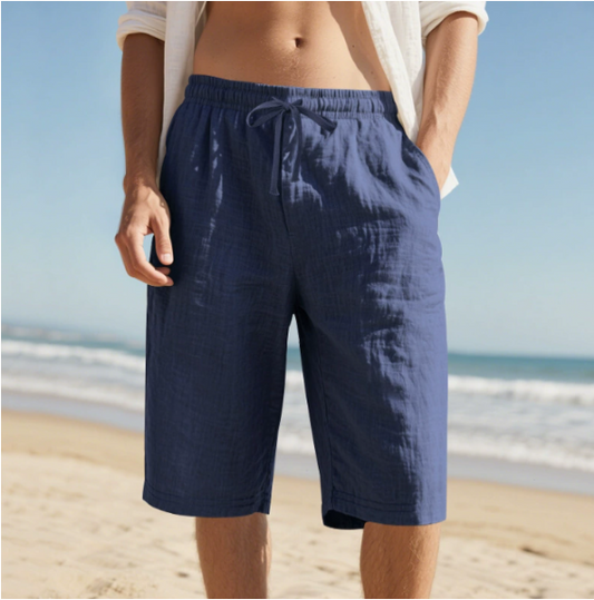 Image of Noel | Men's Drawstring Knee Length Shorts