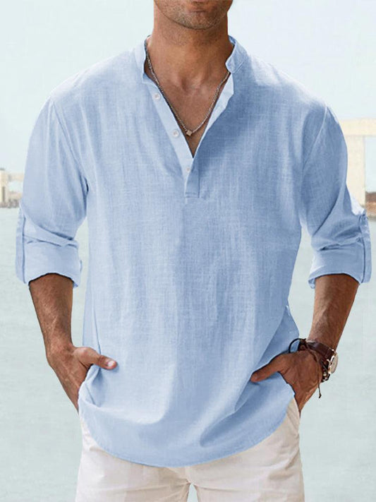 Image of Orlando | Men's Long Sleeve Button-Down Casual Shirt