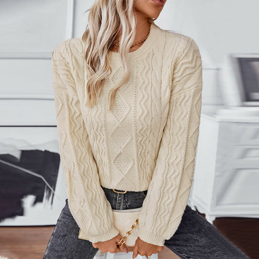 Image of Piper | Women's Cable Knit Long Sleeve Sweater
