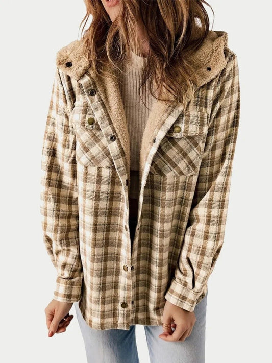 Image of Rachael | Women's Hooded Plaid Jacket