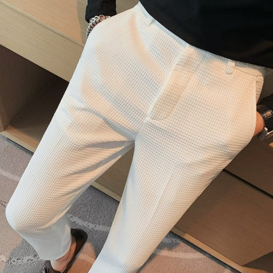 Image of Rory | Men's Slim Fit Textured Dress Pants