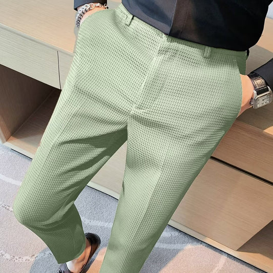 Image of Rory | Men's Slim Fit Textured Dress Pants
