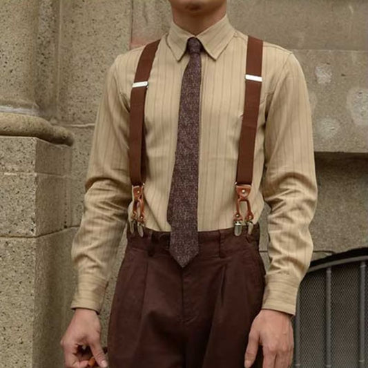 Image of Ruben | Men's Long Sleeve Striped Shirt