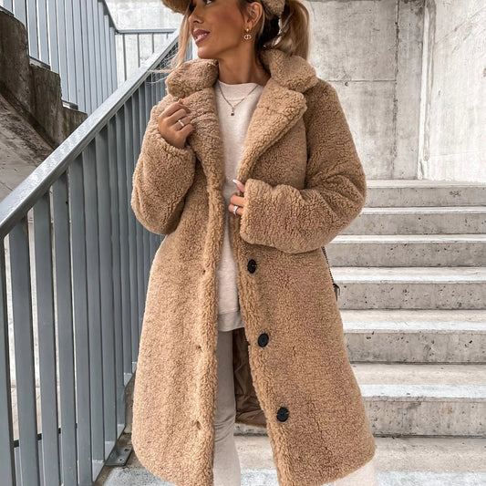 Image of Sloane | Women's Oversized Teddy Long Coat
