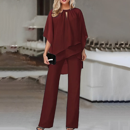 Image of Sylvia | Women's Wide Leg Pant Set