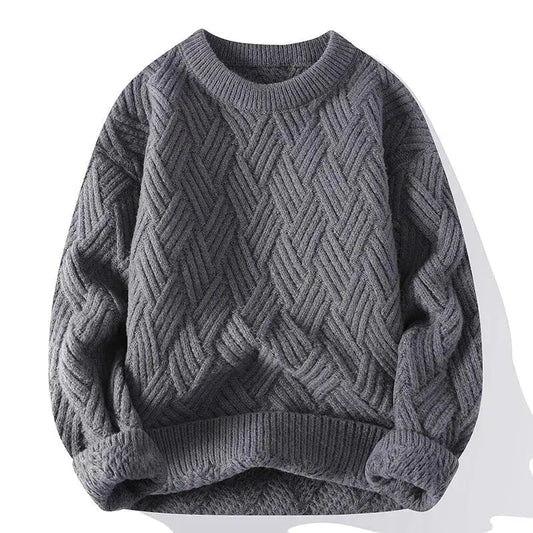 Image of Tony | Men's Textured Long Sleeve Sweater