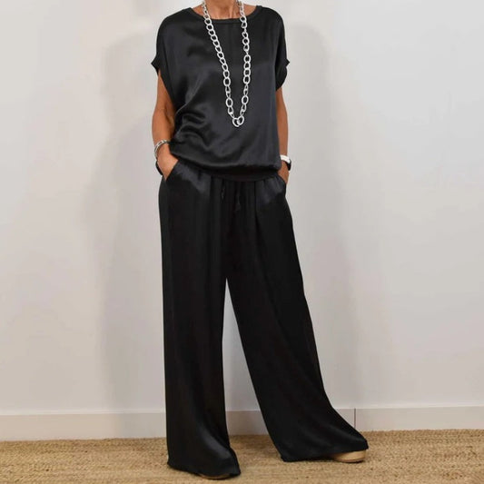 Image of Veronica | Women's Wide Leg Loose Fit Two-Piece Set