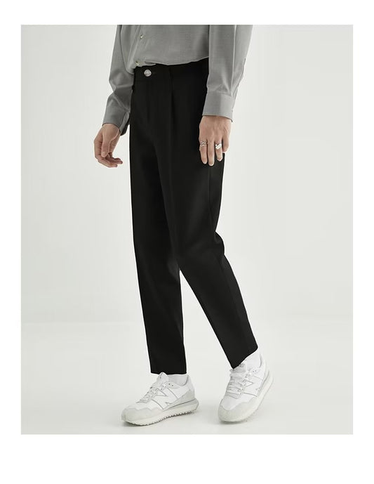 Image of Waylon | Men's Pleated Ankle Length Dress Pants