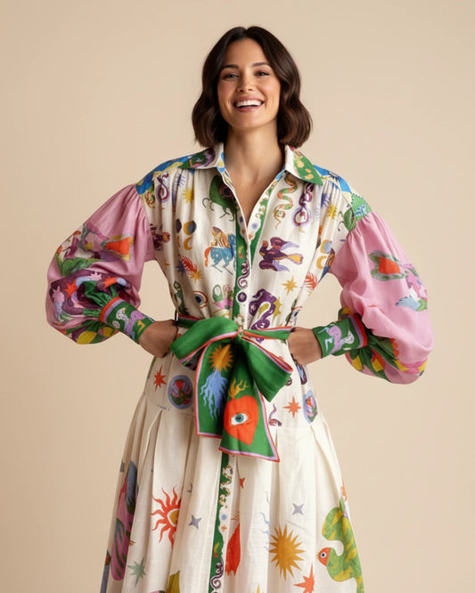 Women's Button-Down Shirt Maxi Dress image