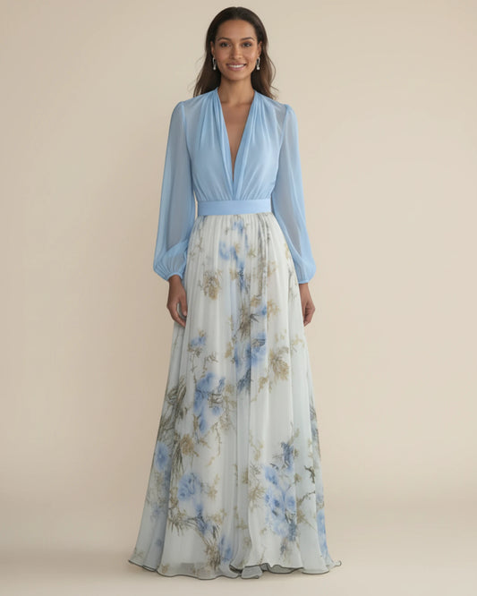 Women's Floral A-Line Maxi Dress image