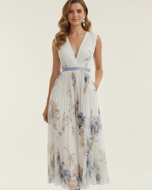 Women's Floral A-Line Midi Dress image