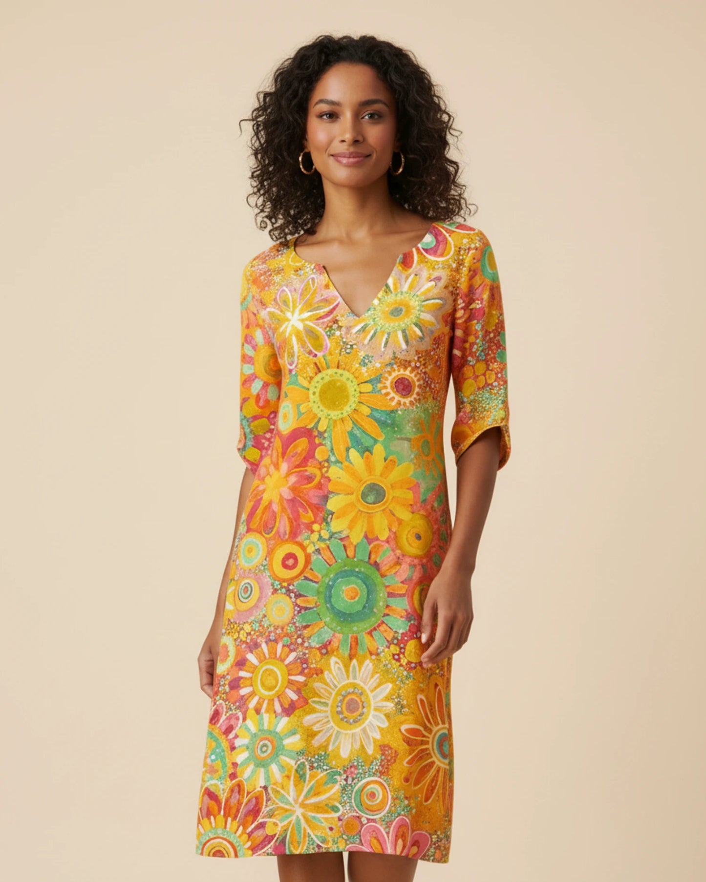 Women's Floral Midi Dress image