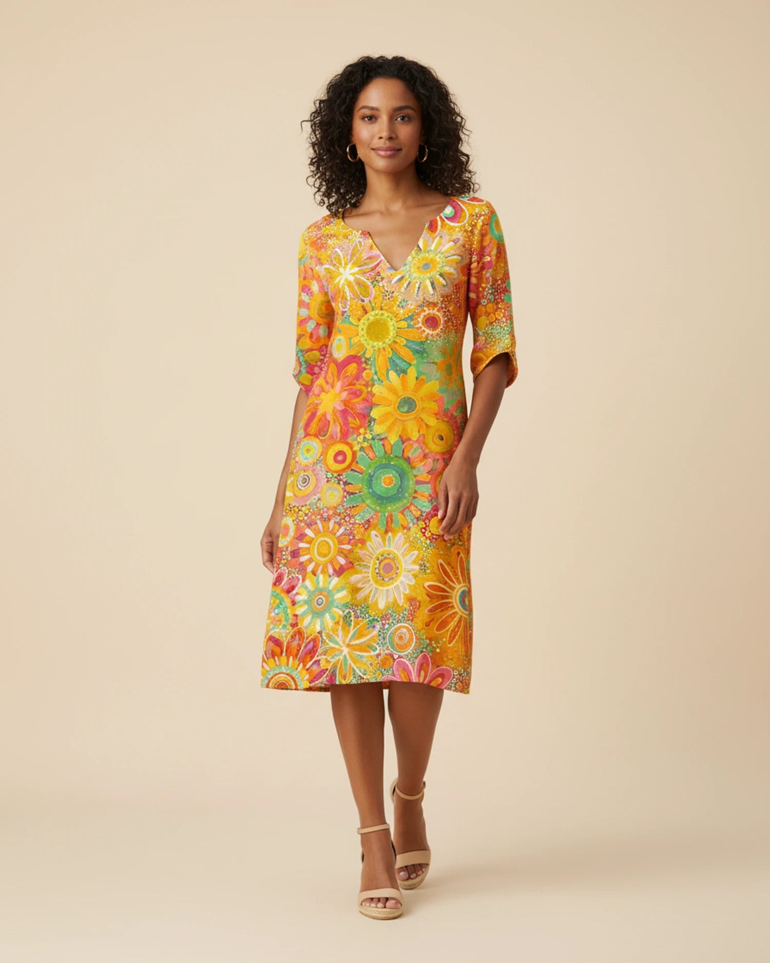 Women's Floral Midi Dress image