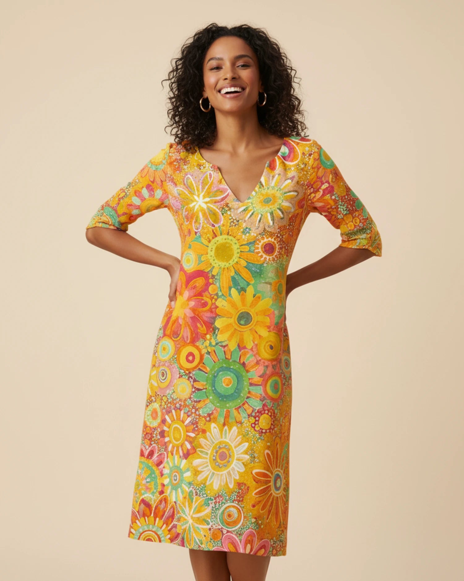 Women's Floral Midi Dress image