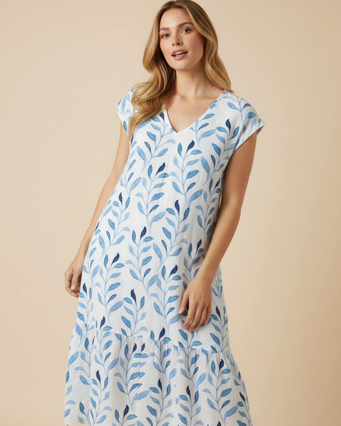 Women's Floral Print Midi Dress image