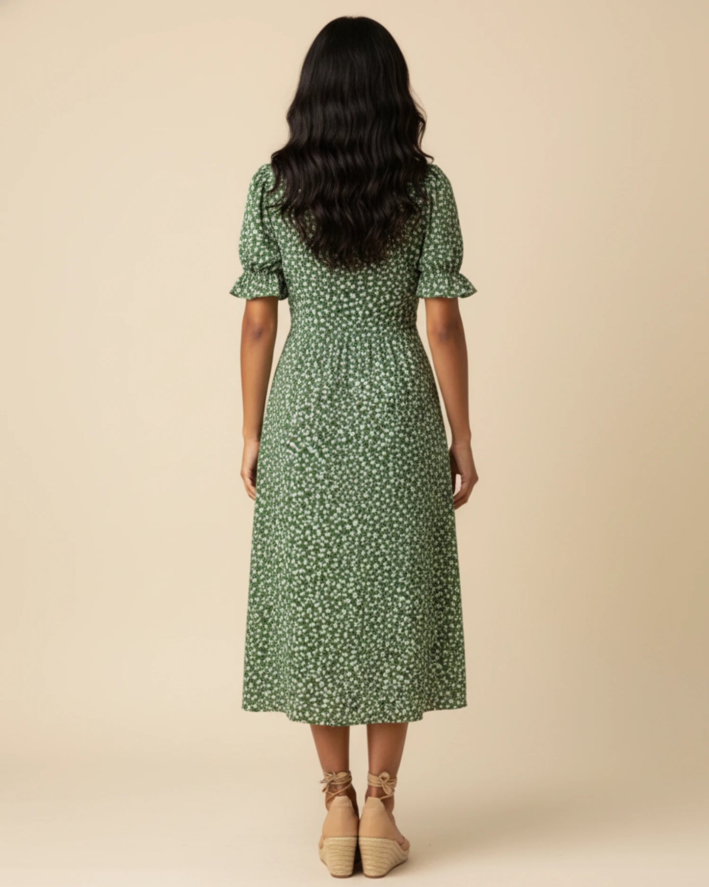 Women's Floral Wrap Midi Dress image