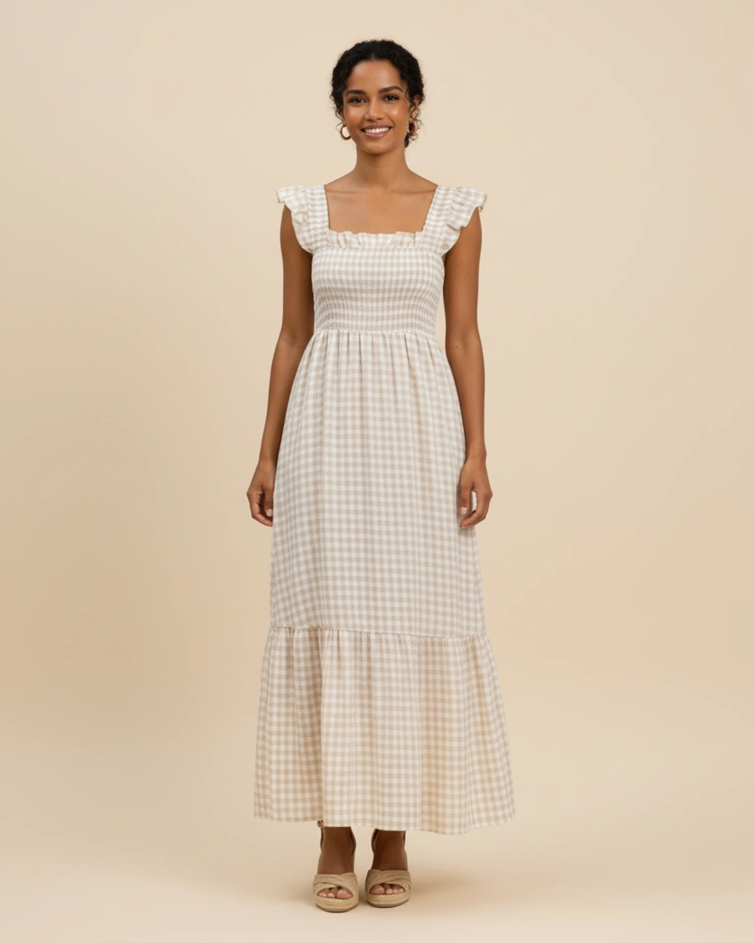 Women's Gingham Maxi Dress image