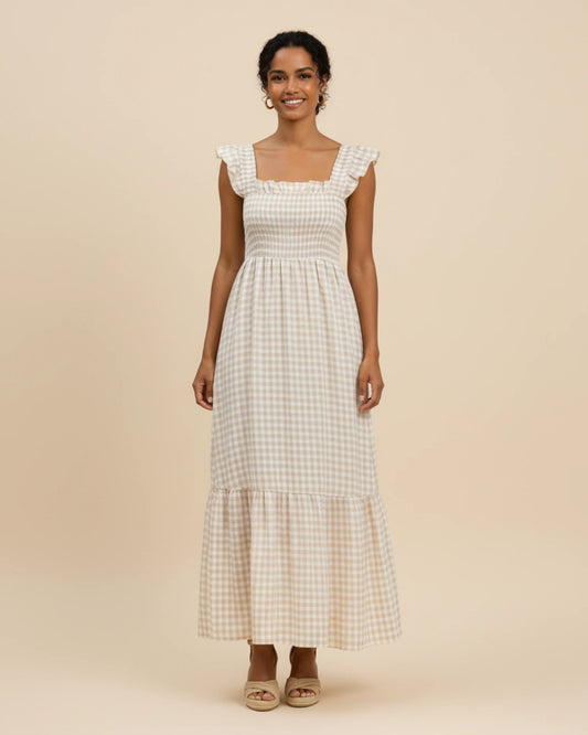Women's Gingham Maxi Dress image