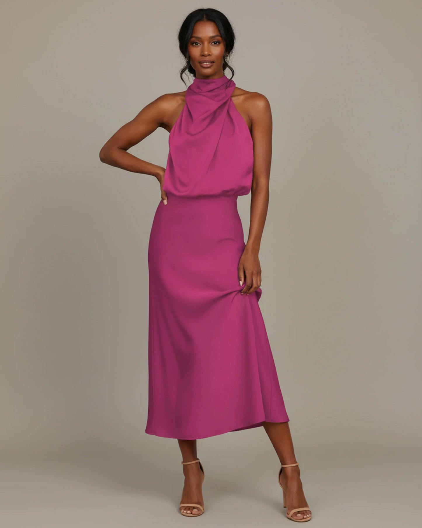 Women's Halter Midi Dress image