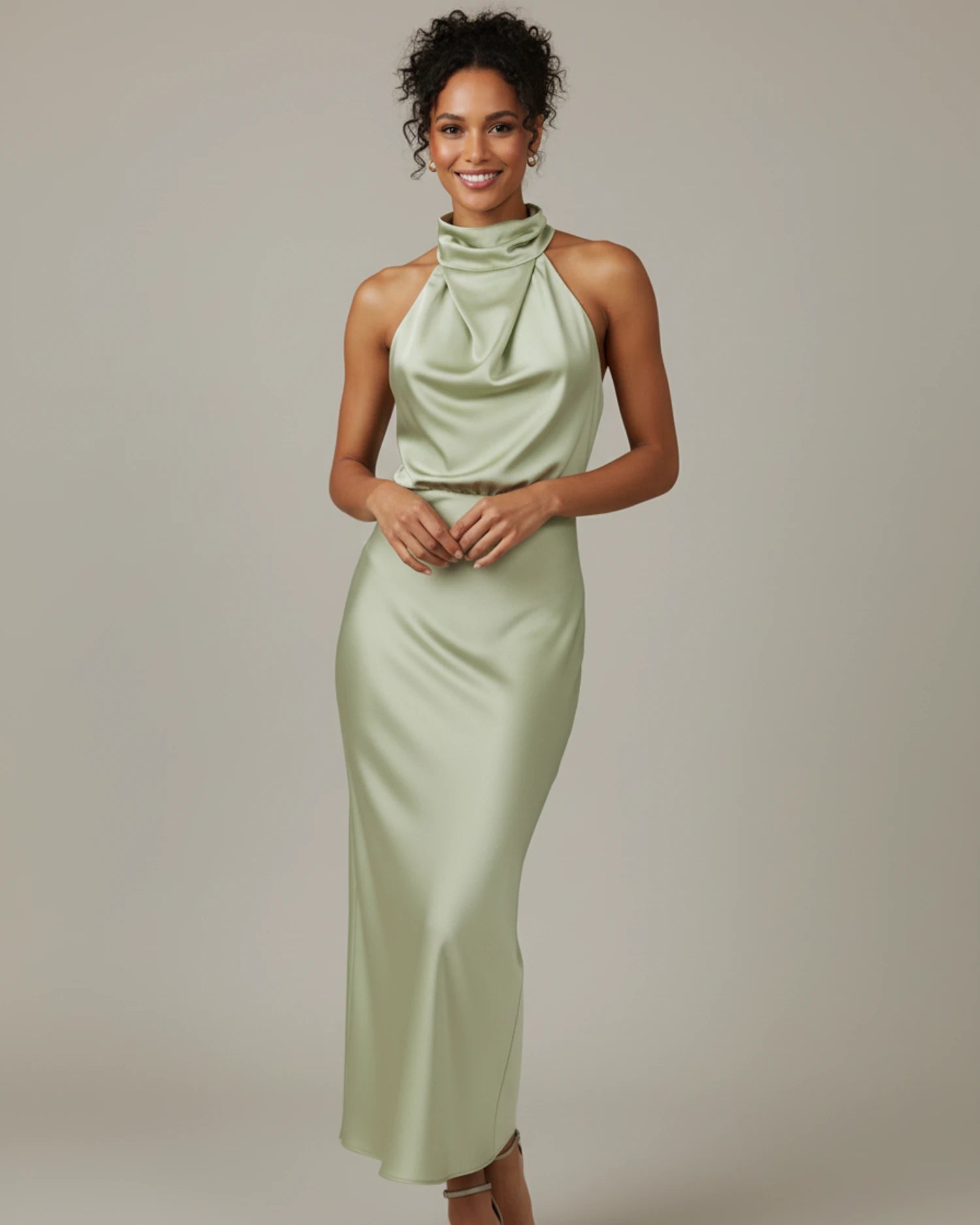 Women's Halter Midi Dress image
