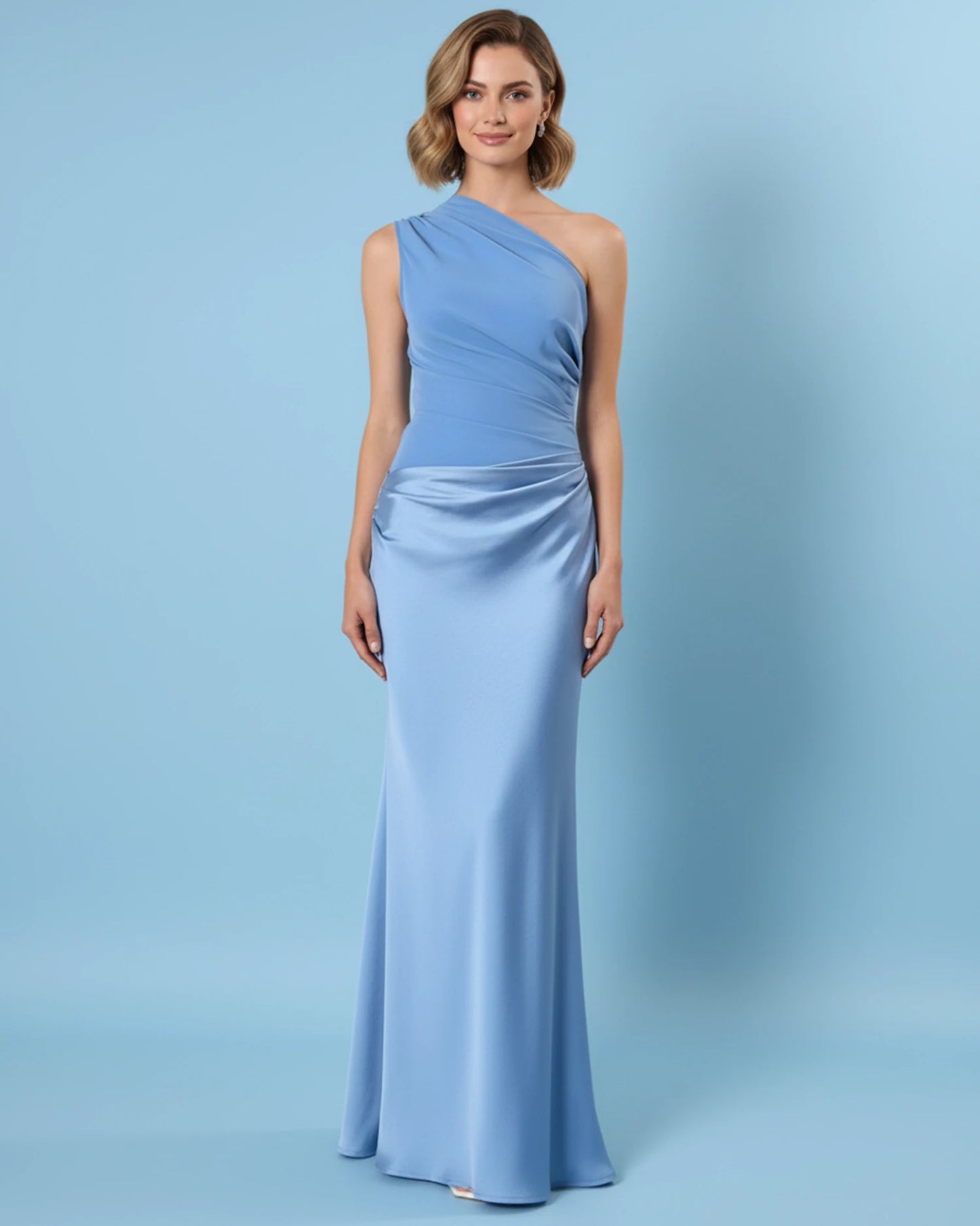 Women's One Shoulder Evening Maxi Dress image