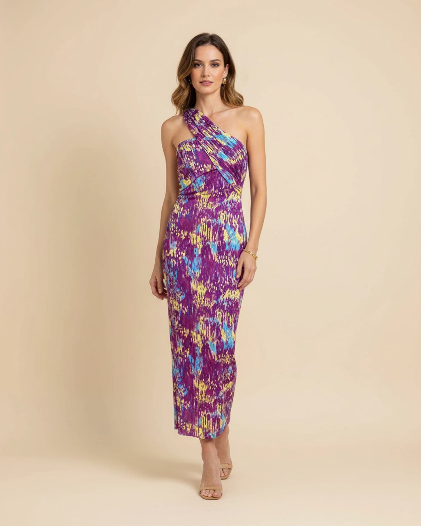 Women's One Shoulder Midi Dress image