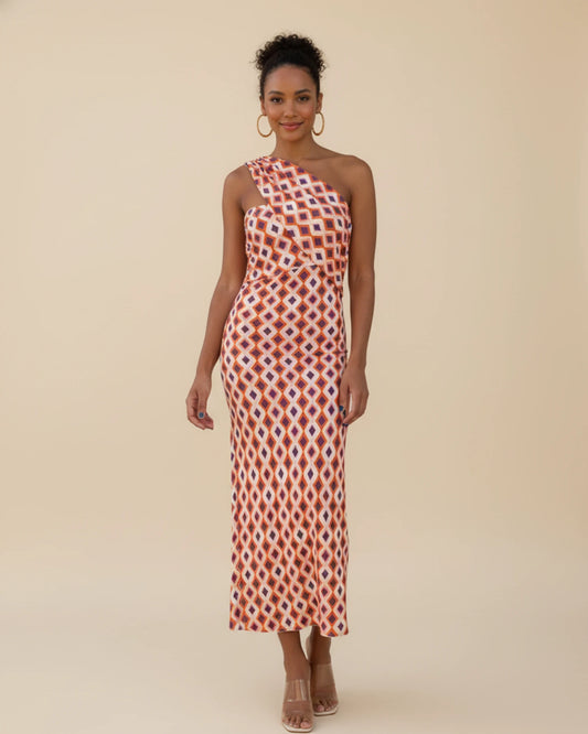 Women's One Shoulder Midi Dress image