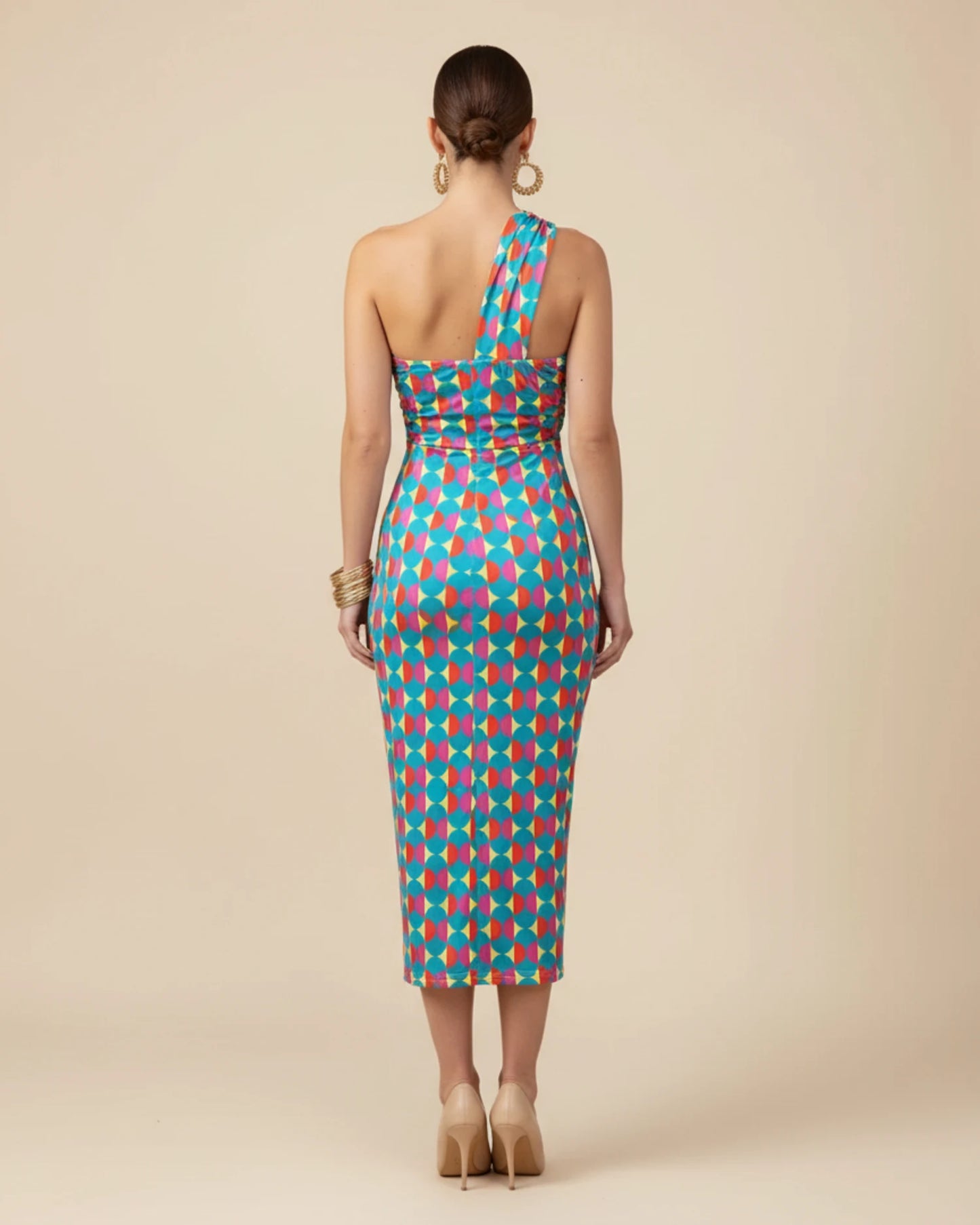 Women's One Shoulder Midi Dress image