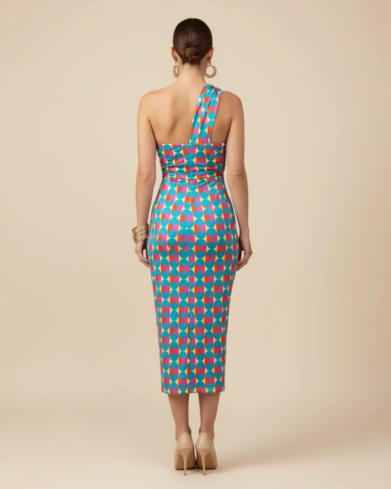 Women's One Shoulder Midi Dress image