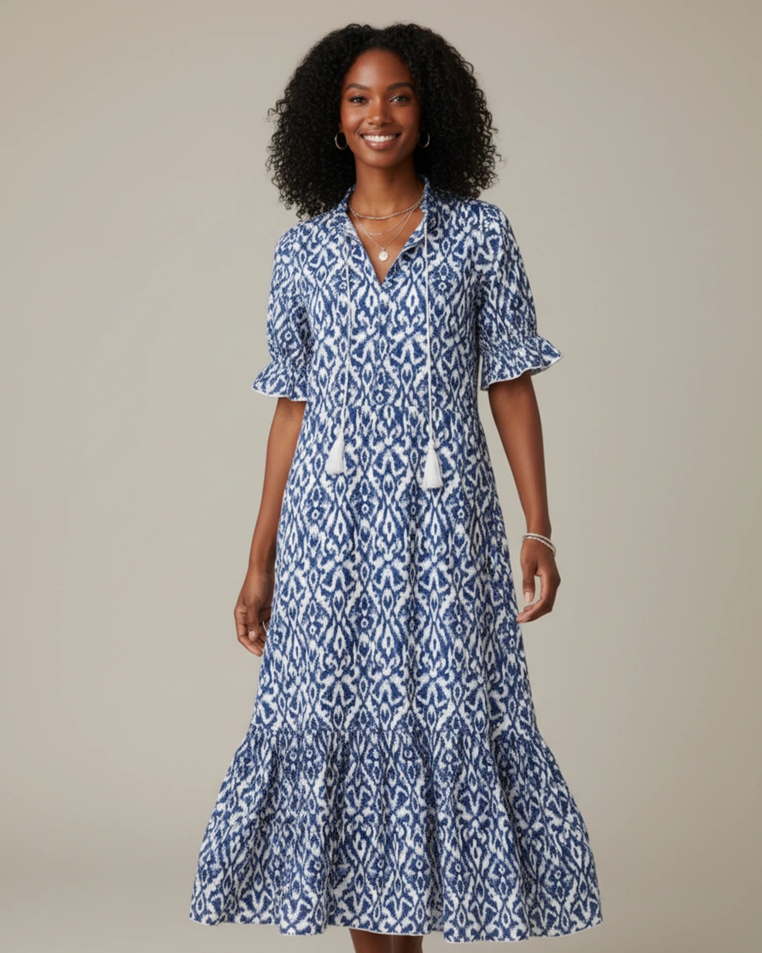 Women's Printed Midi Dress image
