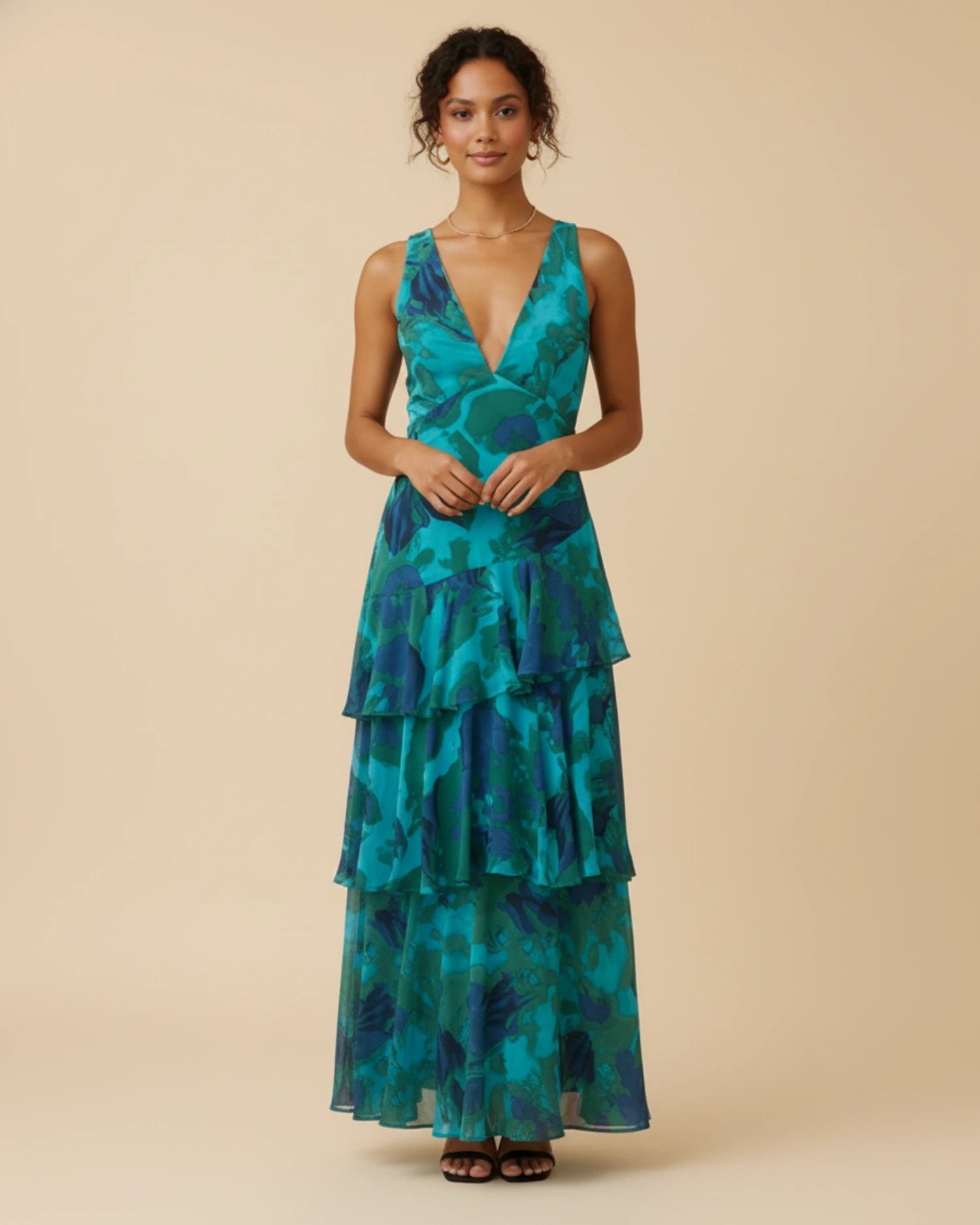 Women's Sleeveless A-Line Maxi Dress image