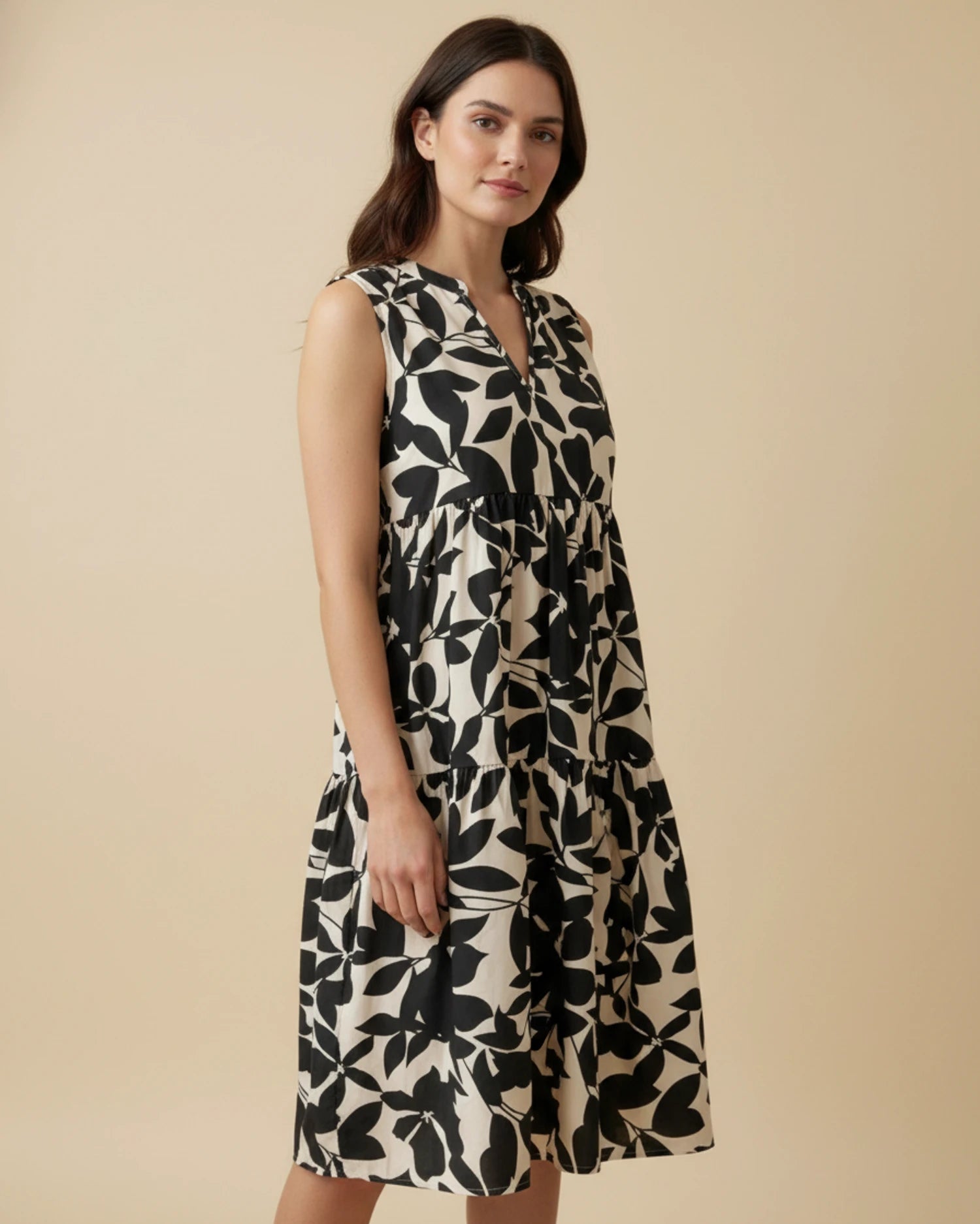 Women's Sleeveless A-Line Midi Dress image