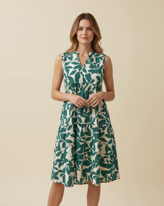 Women's Sleeveless A-Line Midi Dress image