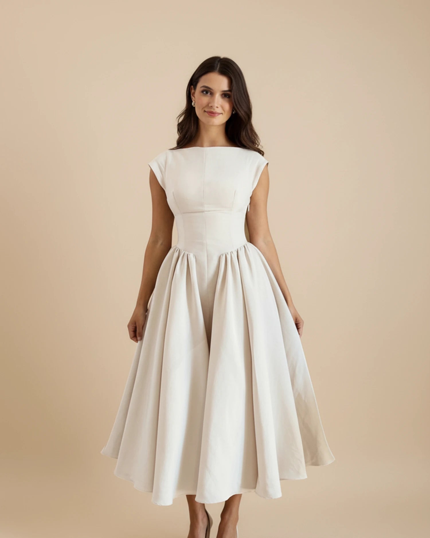 Women's Sleeveless A-Line Midi Dress image