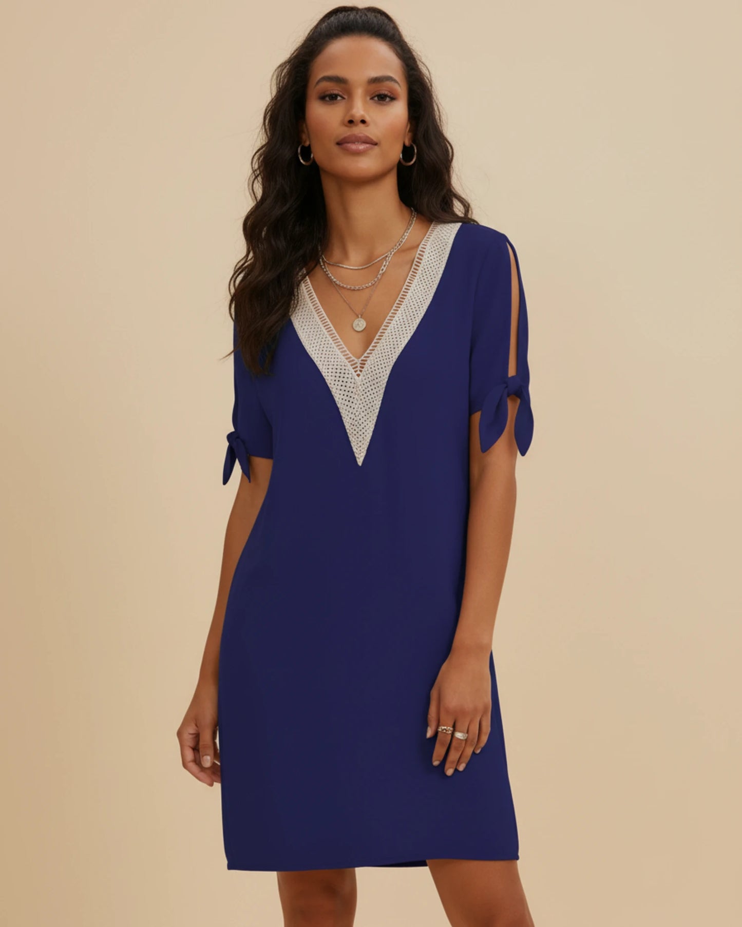 Women's Tie-Sleeve Mini Dress image