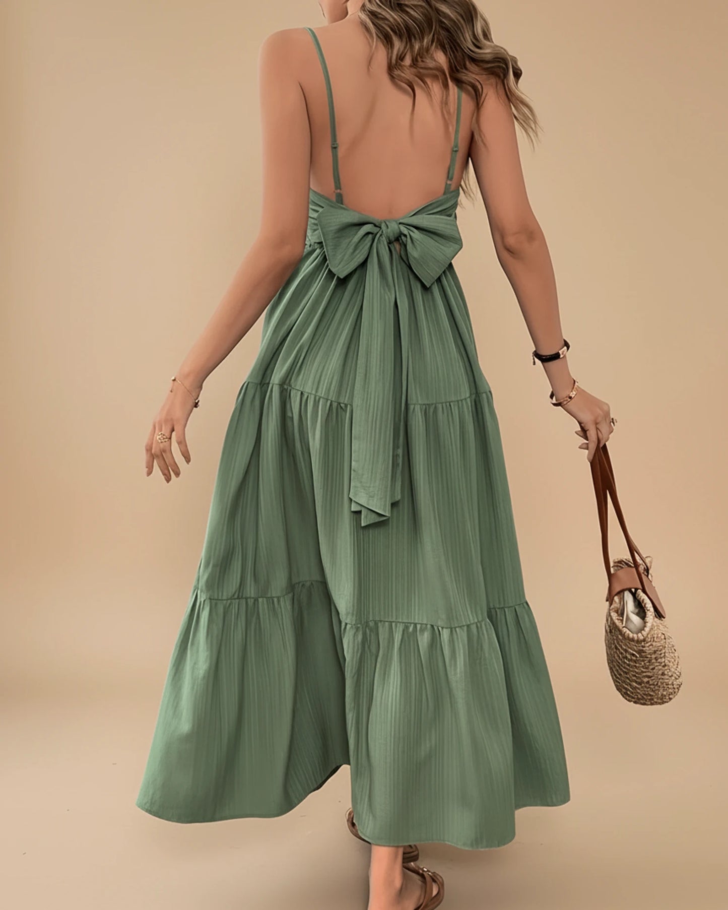 Women's Tiered A-Line Maxi Dress