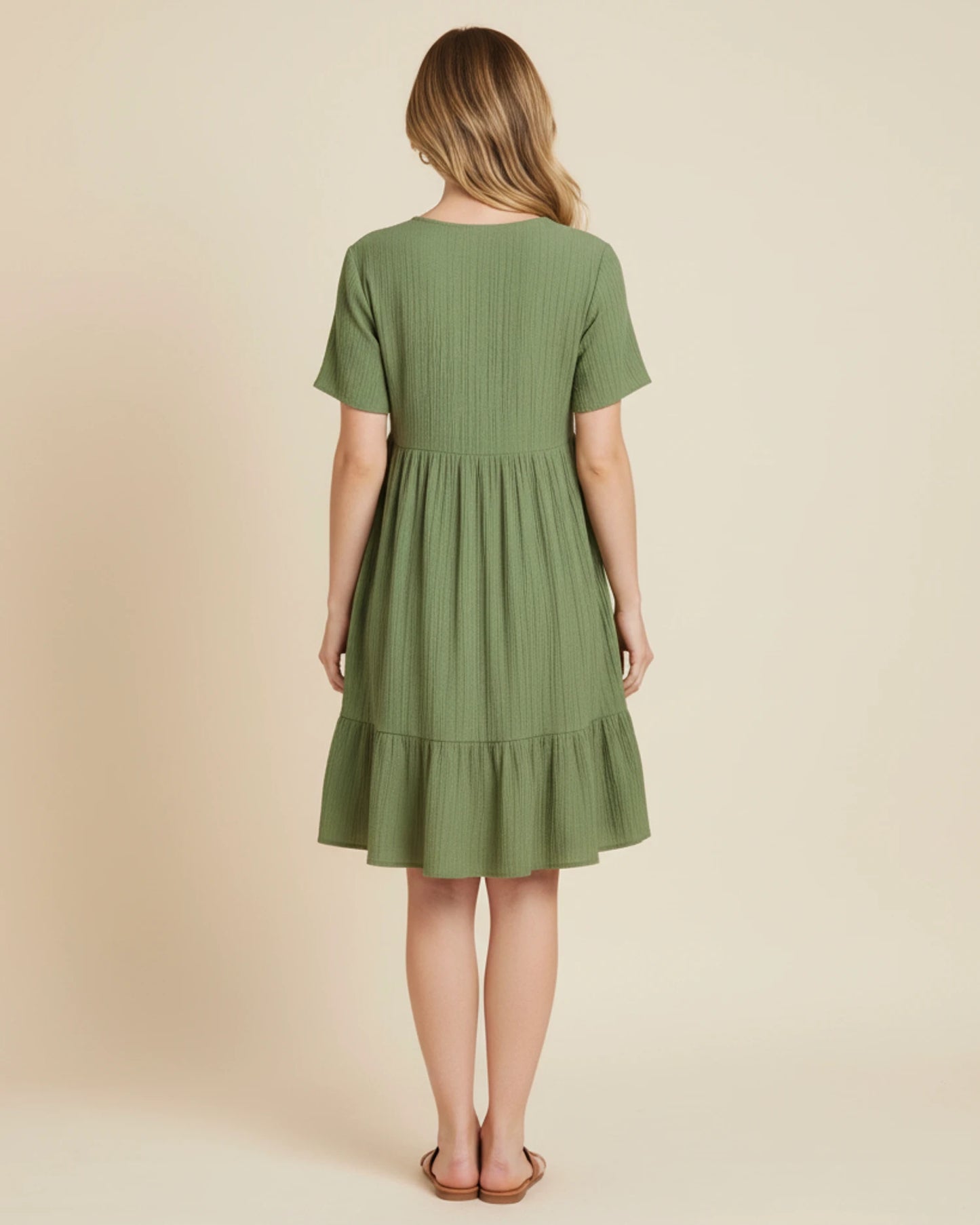 Women's V-Neck A-Line Mini Dress image