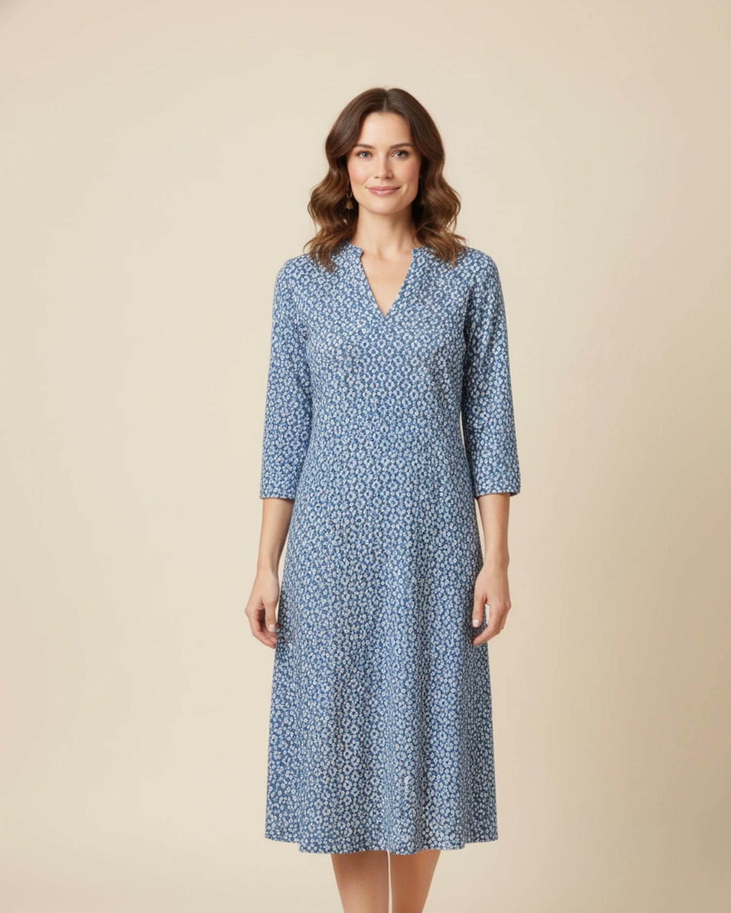 Women's V-Neck Midi Dress image