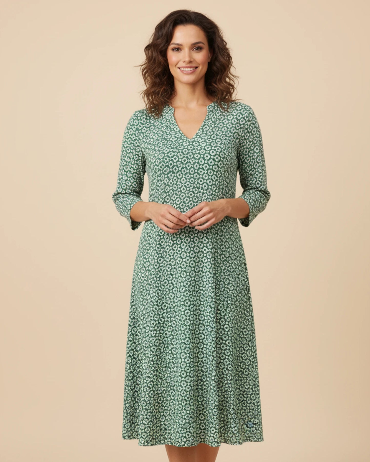 Women's V-Neck Midi Dress image