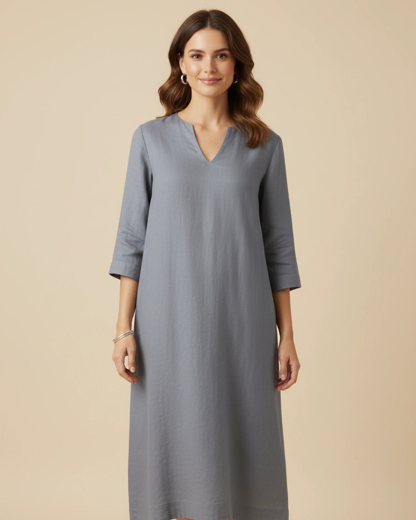 Women's V-Neck Summer Midi Dress image