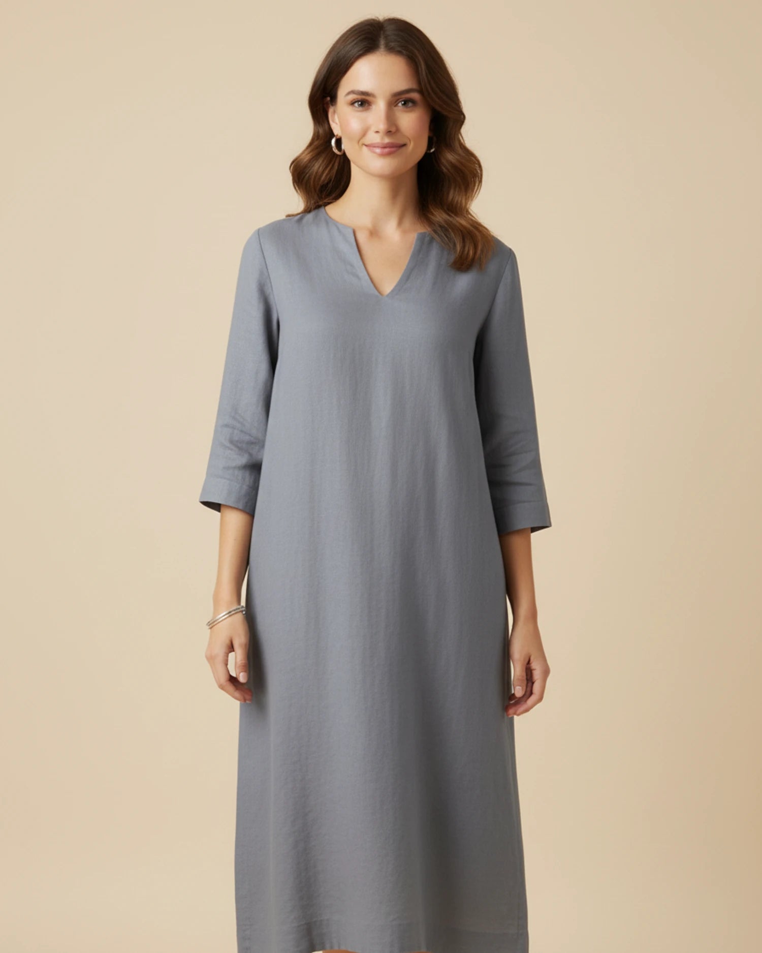 Women's V-Neck Summer Midi Dress image