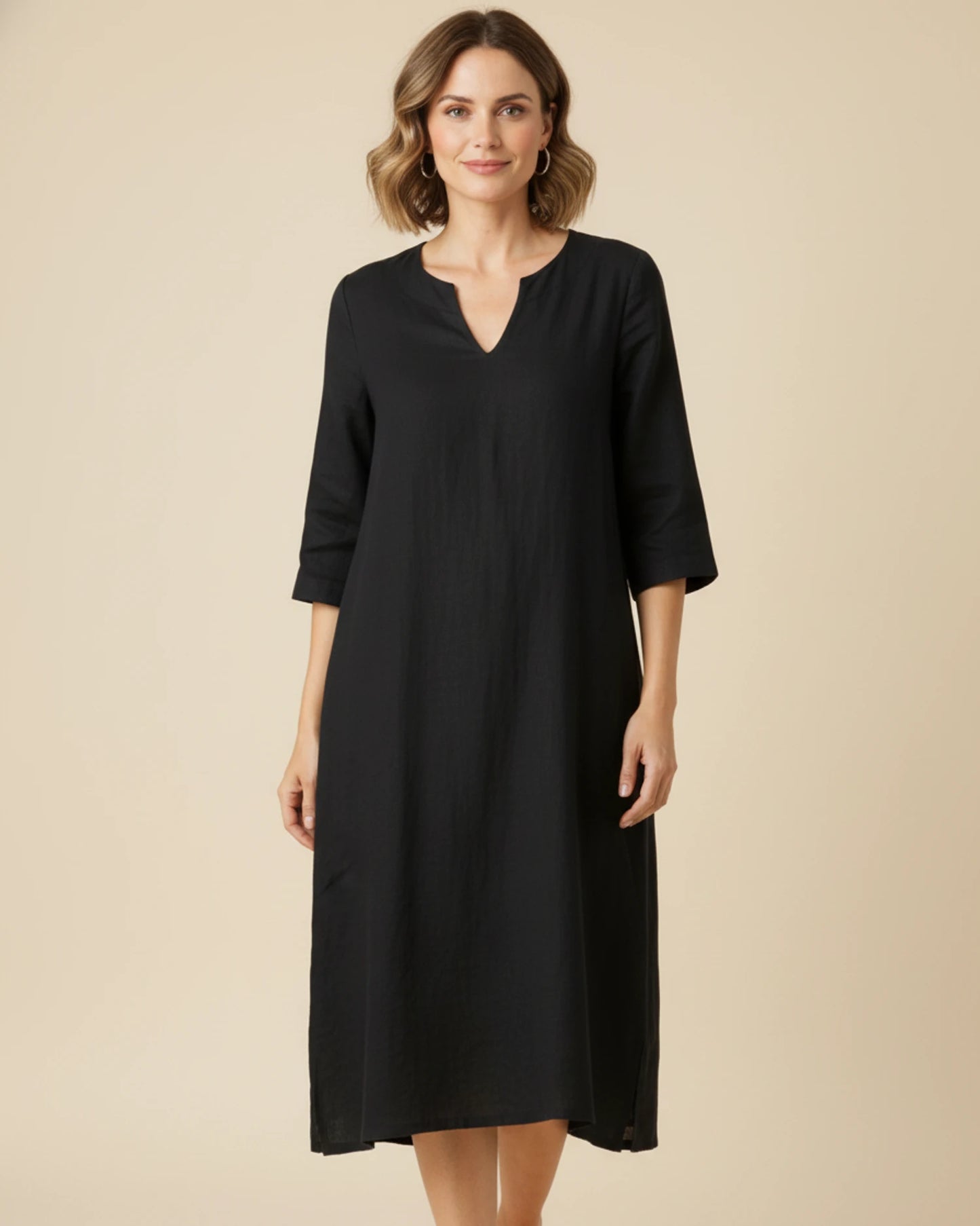 Women's V-Neck Summer Midi Dress image
