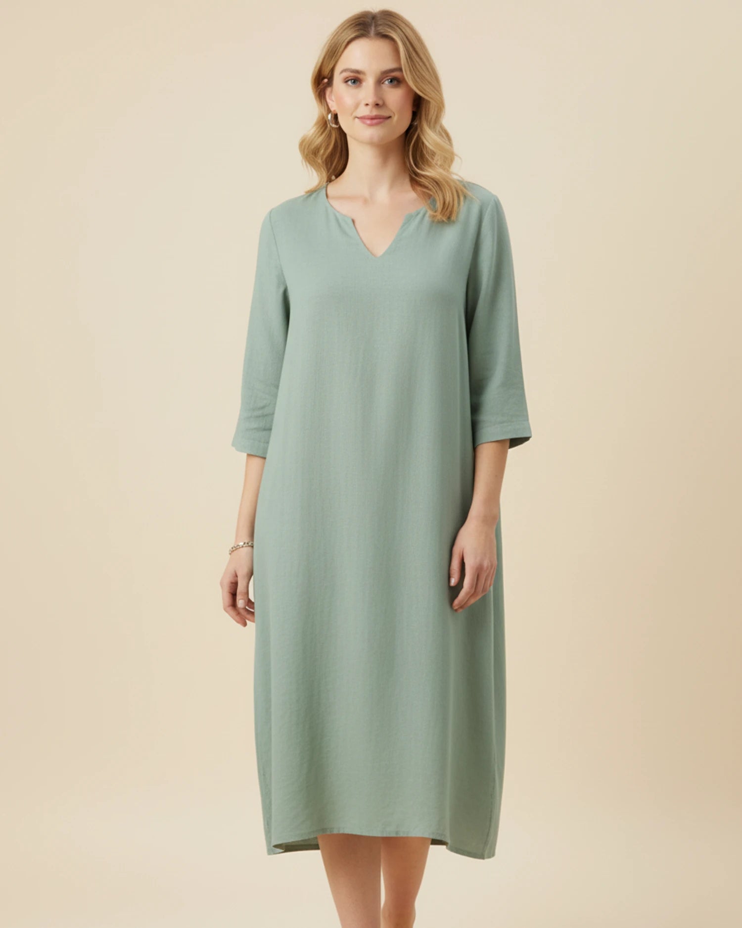 Women's V-Neck Summer Midi Dress image