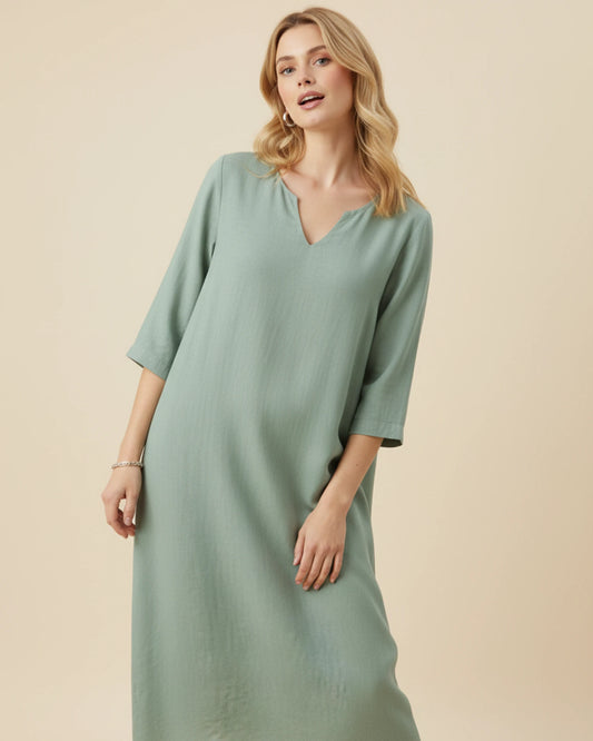 Women's V-Neck Summer Midi Dress image